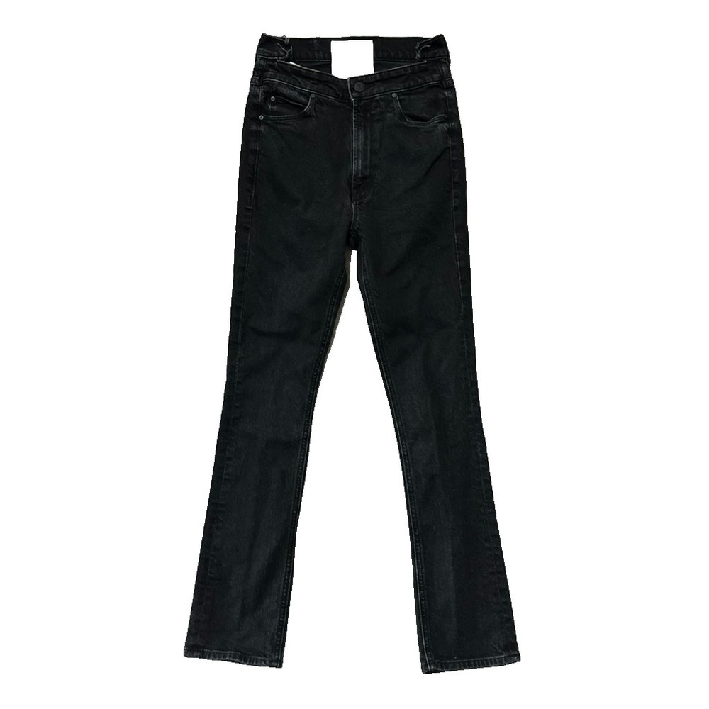 MOTHER Superior The Dazzler Shift Ankle Jeans Women's Size 24 Black Denim Skinny